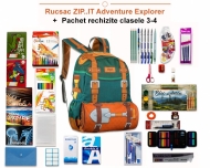Rucsac ZIP..IT Adventure Explorer + Pachet rechizite clasele 3 - 4