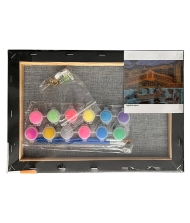 Panza predesenata neagra pe sasiu 20 x 30 cm VENETIA Art SF Pigna