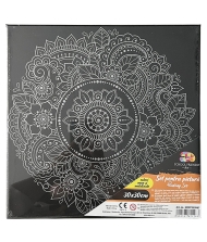 Panza predesenata neagra pe sasiu 30 x 30 cm MANDALE Art SF Pigna