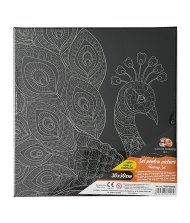 Panza predesenata neagra pe sasiu 30 x 30 cm PAUN Art SF Pigna