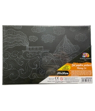 Panza predesenata neagra pe sasiu 20 x 30 cm MARE Art SF Pigna