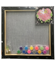 Panza predesenata neagra pe sasiu 30 x 30 cm UNICORN Art SF Pigna
