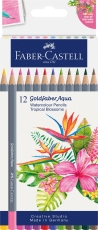 Creioane colorate Aquarelle 12 culori/set GoldFaber Tropica Collection Faber Castell