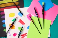 Pensule soft touch BLACK 6 buc/set Faber Castell 