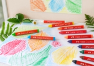 Creioane colorate cerate triunghiulare 24 culori/set Faber Castell
