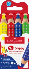 Creioane colorate XXL 4 culori de baza/set GRIPPY Faber Castell