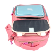 Ghiozdan scolar LUCK 41x29x16 cm, 3 fermoare, penar etui inclus - fete