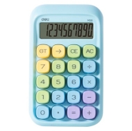 Calculator de birou Deli, 10 digiti, taste multicolore