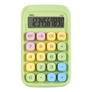 Calculator de birou Deli, 10 digiti, taste multicolore