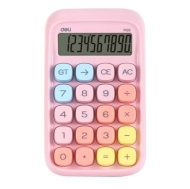 Calculator de birou Deli, 10 digiti, taste multicolore