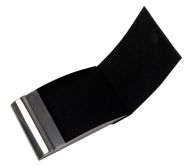 Set pentru cadou compus din pix metalic negru, breloc, port carti vizita imitatie piele, cutie carton