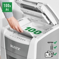 Distrugator automat documente Leitz IQ Small Office Cross P4 100 coli