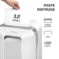 Distrugator documente Fellowes LX201 Micro alb