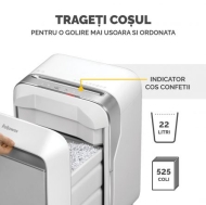 Distrugator documente Fellowes LX201 Micro alb