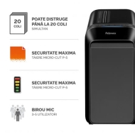 Distrugator documente Fellowes LX221 Micro negru